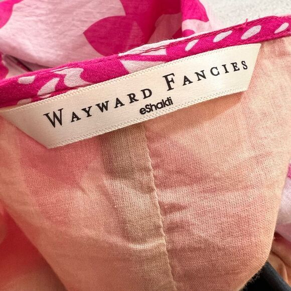 eShakti WAYWARD FANCIES Floral Tile Print Cotton Voile Wrap Dress - Picture 9 of 13